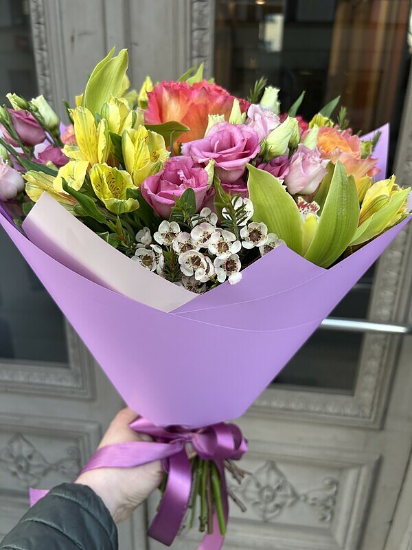 Flower bouquet Wild Spirit - wrapping and ribbon