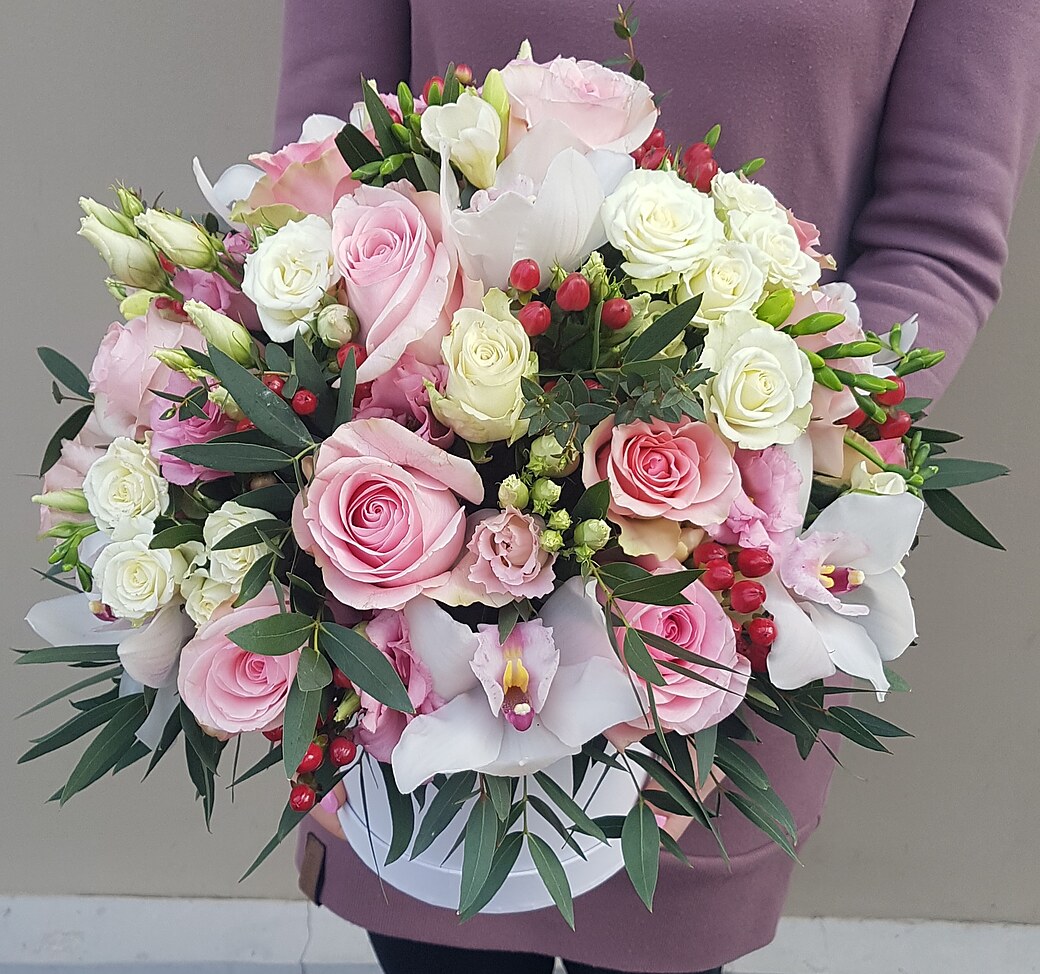 Flower box in soft colors