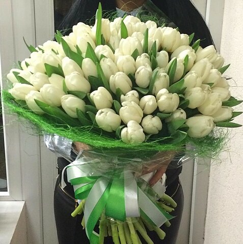 101 white tulips