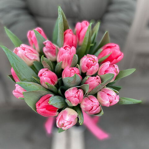 Rozā tulpes