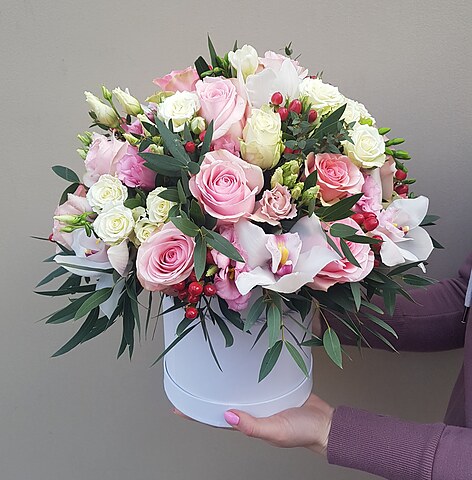 Flower box in soft colors