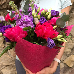 Bouquet of fragrant summer flowers