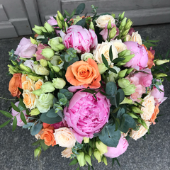 Bright peonies composition
