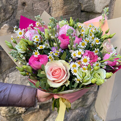 A bouquet of spring and summer flowers